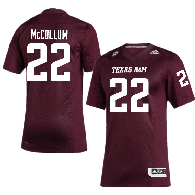 Men #22 Cooper McCollum Texas A&M Aggies College Football Jerseys Sale-Maroon